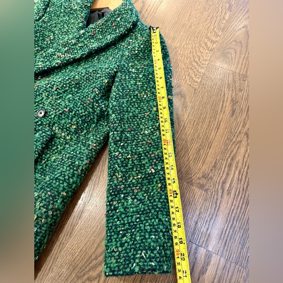 J. Crew green and multi colour tweed women's coat in 00 - Picture 4 of 7